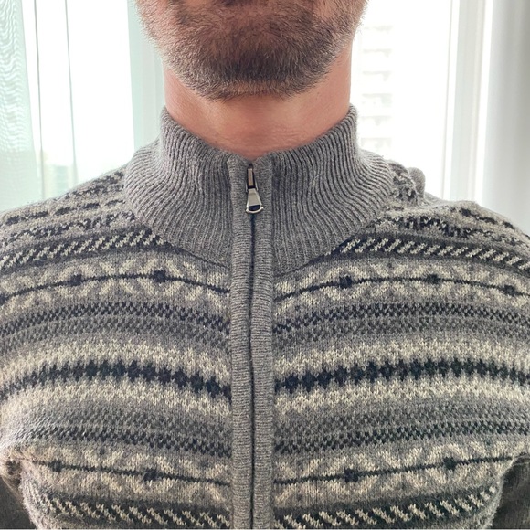 Men’s Zip Up Wool-mix Sweater Size S - Picture 2 of 8